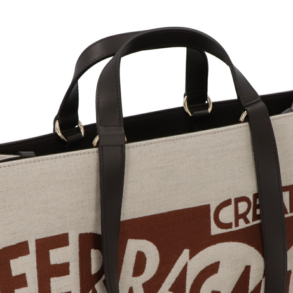 FERRAGAMO ハンドバッグ ベージュ トートバッグ 219475 776545