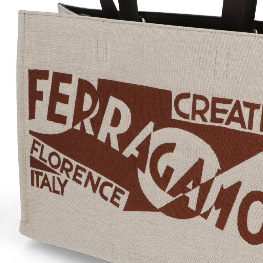 FERRAGAMO ハンドバッグ ベージュ トートバッグ 219475 776545