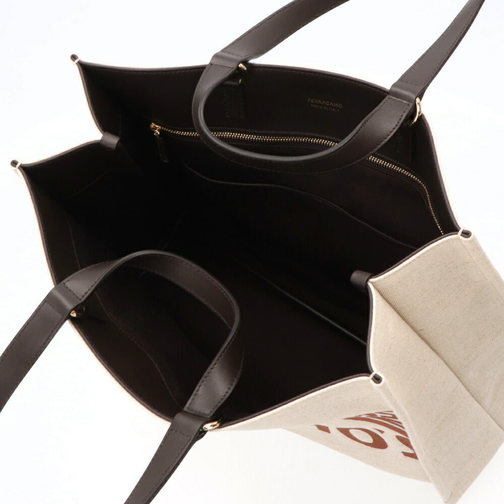 FERRAGAMO ハンドバッグ ベージュ トートバッグ 219475 776545