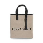 FERRAGAMO トートバッグ  ベージュ ハンドバッグ ポーチ付き A4収納可能 241297 764870