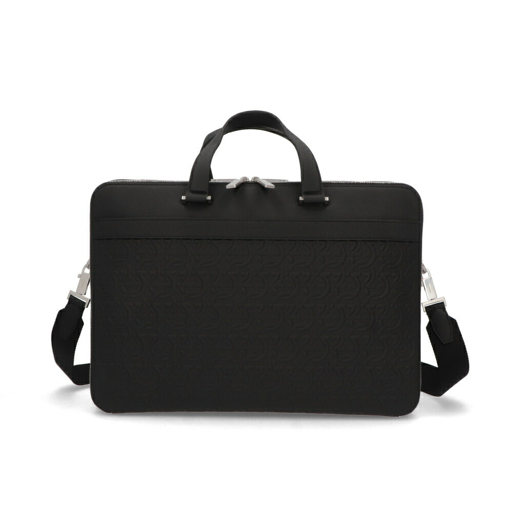FERRAGAMO ビジネスバッグ  ブラック ガンチーニ ブリーフケース 241478 769499