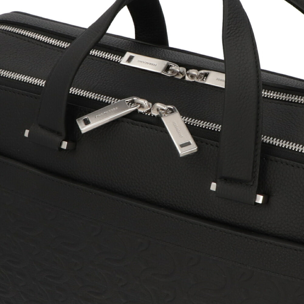FERRAGAMO フェラガモ  ビジネスバッグ  ブラック ガンチーニ ブリーフケース 241478 769499