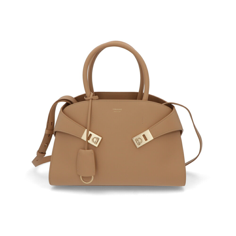 FERRAGAMO ハンドバッグ キャメル HUG 215608 769115