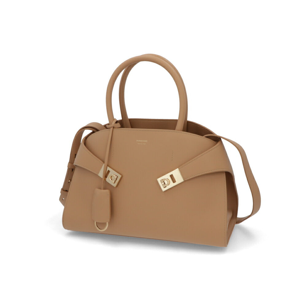 FERRAGAMO ハンドバッグ キャメル HUG 215608 769115