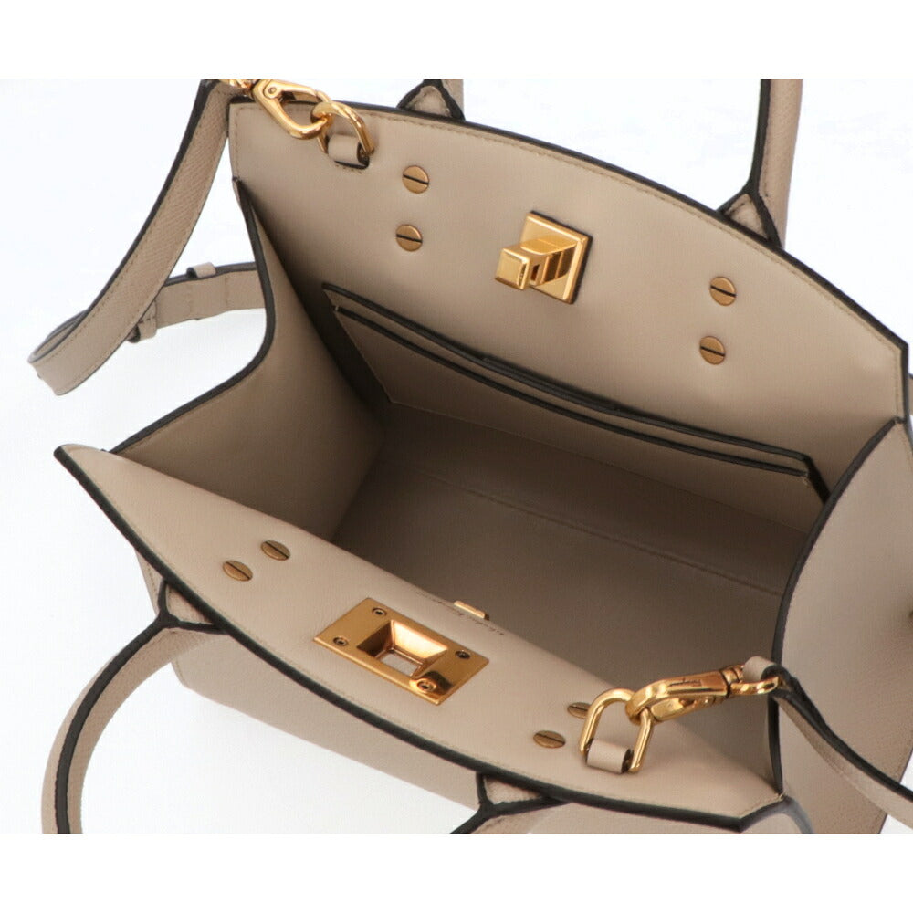 FERRAGAMO フェラガモ レディース バッグ ハンドバッグ ベージュ レザー 2WAY クロスボディバッグ 211424 757942