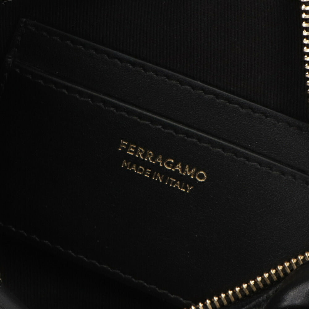 FERRAGAMO フェラガモ レディース バッグ ショルダーバッグ ブラック スムースカーフスキン ガンチーニ クロスボディバッグ 216292 769547