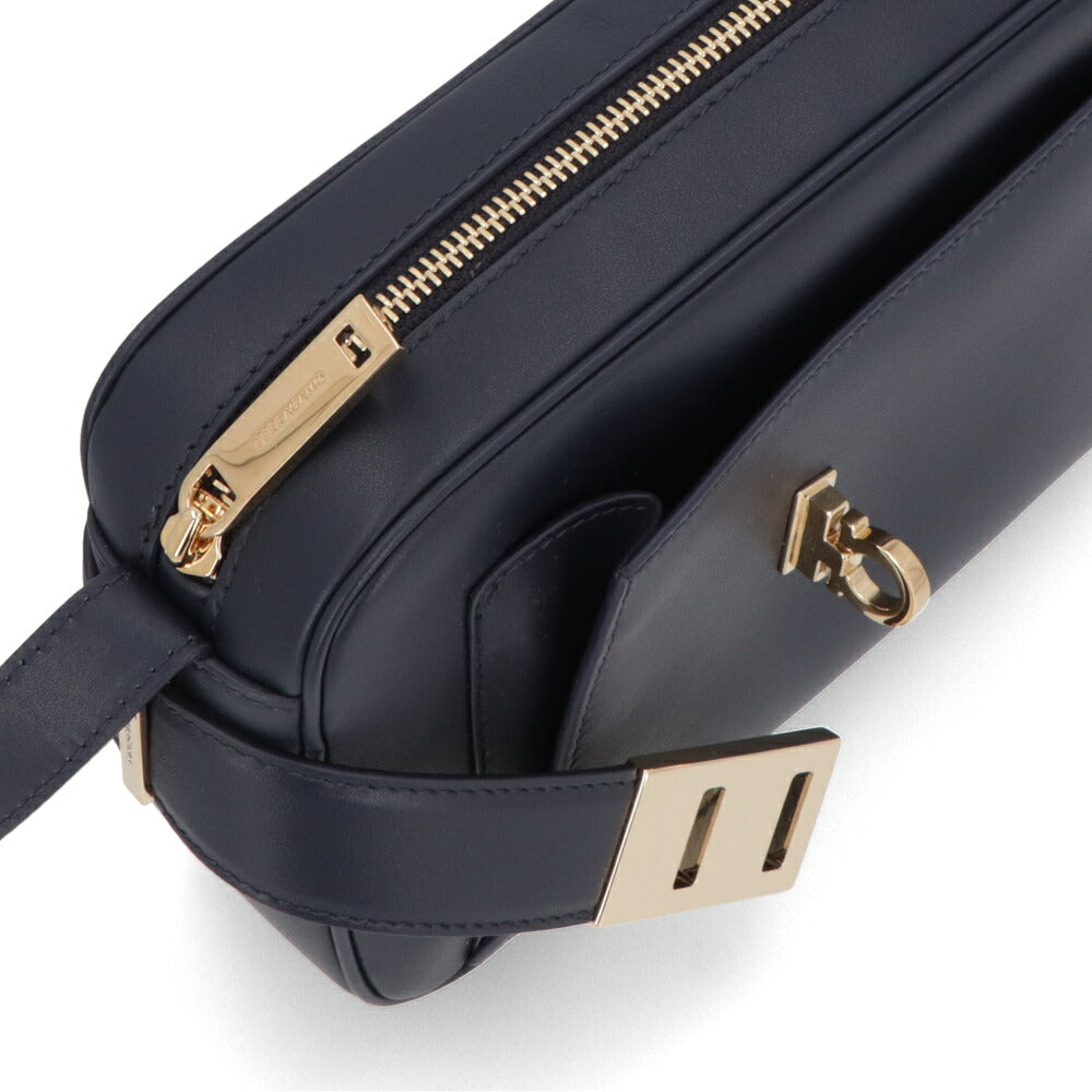 FERRAGAMO フェラガモ レディース バッグ ショルダーバッグ ネイビー カーフスキン ガンチーニ クロスボディバッグ 216292 769971