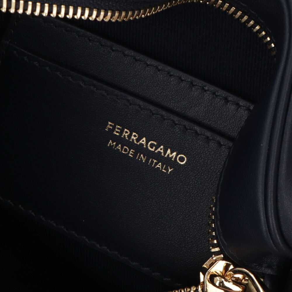 FERRAGAMO フェラガモ レディース バッグ ショルダーバッグ ネイビー カーフスキン ガンチーニ クロスボディバッグ 216292 769971