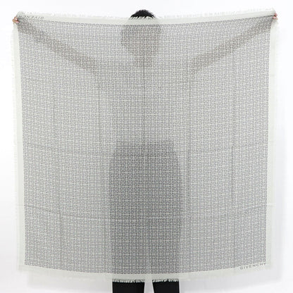 ジバンシィ GIVENCHY マフラー・ストール・スカーフ ストール ユニセックス グレー系 ポリノジック カシミヤ GGパターン ロゴ 総柄 モノグラム 大判 ショール フリンジ  32GVMFGV1212SQ53909