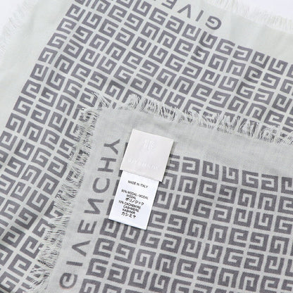 ジバンシィ GIVENCHY マフラー・ストール・スカーフ ストール ユニセックス グレー系 ポリノジック カシミヤ GGパターン ロゴ 総柄 モノグラム 大判 ショール フリンジ  32GVMFGV1212SQ53909