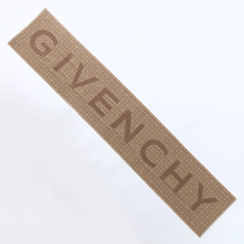 GIVENCHY ストール バージンウール 総柄 ロゴ Gモチーフ