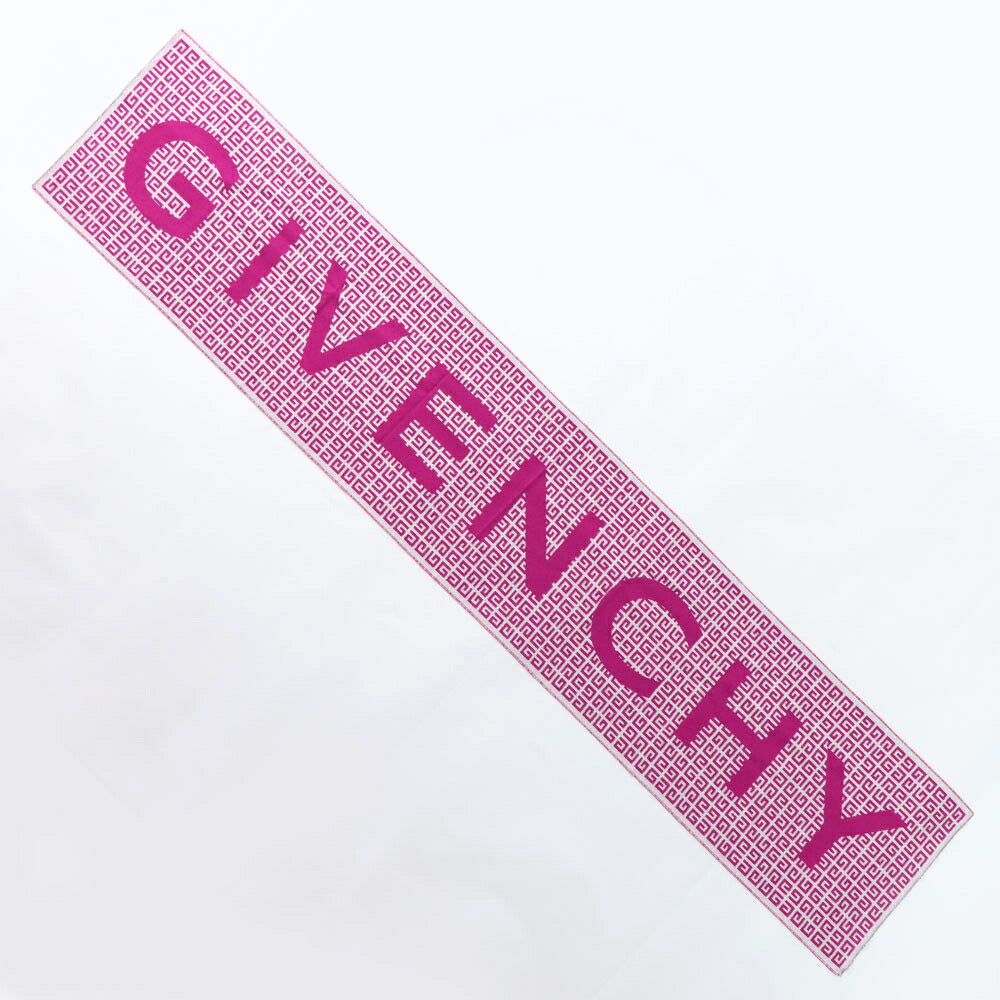 GIVENCHY ストール バージンウール 総柄 ロゴ Gモチーフ
