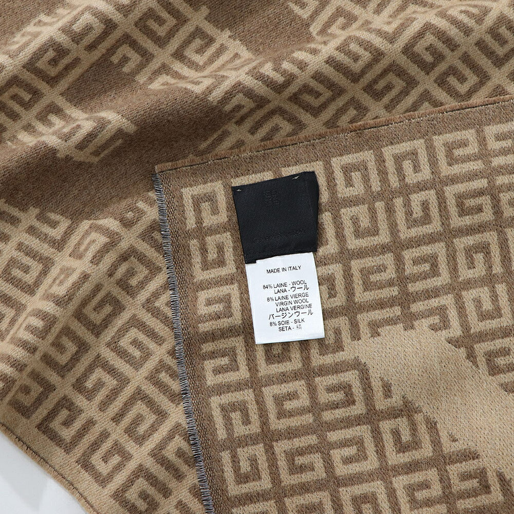 GIVENCHY ストール バージンウール 総柄 ロゴ Gモチーフ