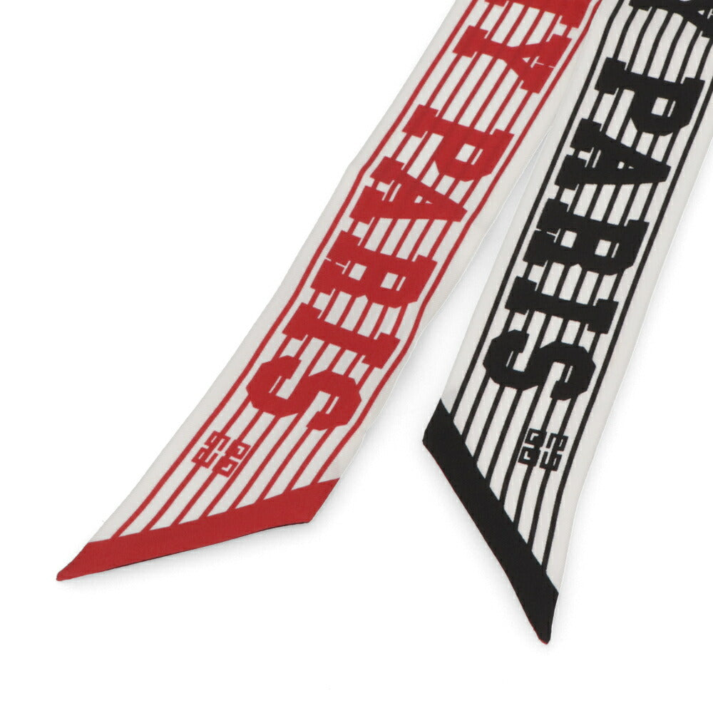 GIVENCHY スカーフ シルク ロゴ ツイリー リボンスカーフ