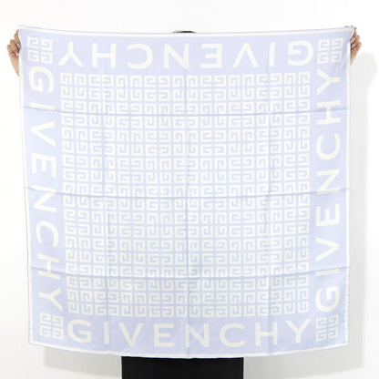 ジバンシィ GIVENCHY マフラー・ストール・スカーフ スカーフ ユニセックス ライトブルー シルク GGパターン ロゴ モノグラム 総柄 大判  31GVSFGW9090SP98919