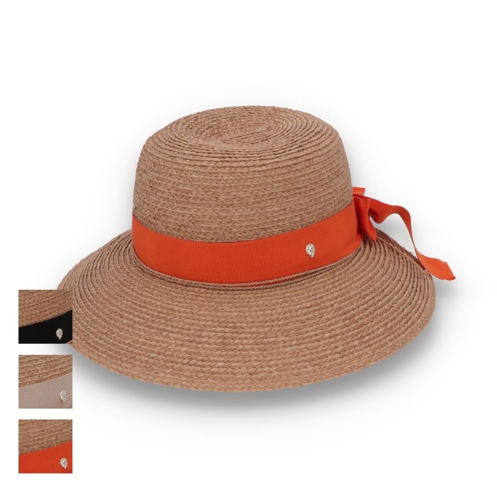 HELEN KAMINSKI NEWPORT ピンクベージュ ダークネイビー オレンジベージュ ラフィアハット 麦わら帽子 HAT50153