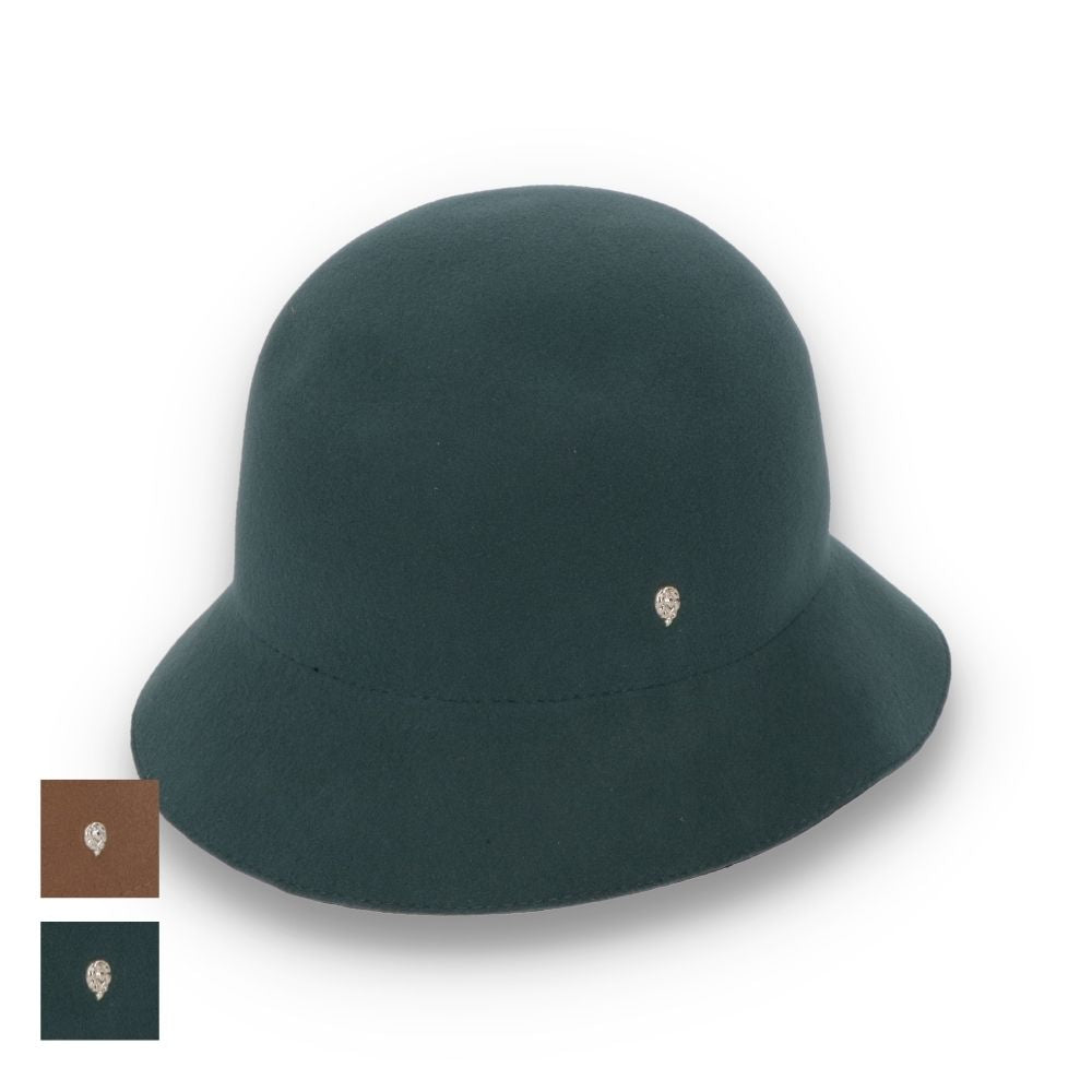 HELEN KAMINSKI フォレストグリーン キャメルブラウン バケットハット ウール HAT51145