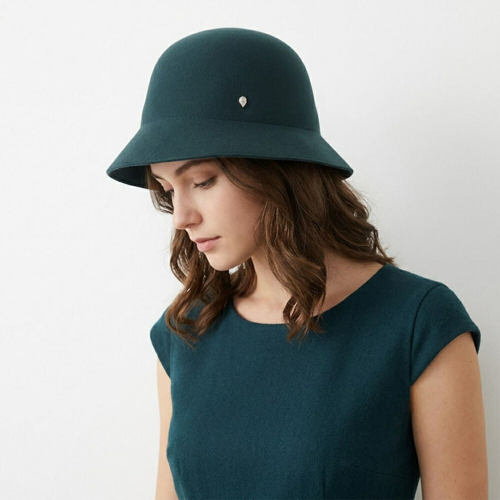 HELEN KAMINSKI フォレストグリーン キャメルブラウン バケットハット ウール HAT51145