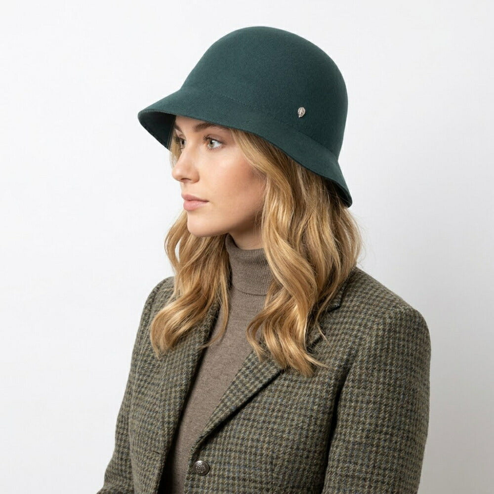 HELEN KAMINSKI フォレストグリーン キャメルブラウン バケットハット ウール HAT51145