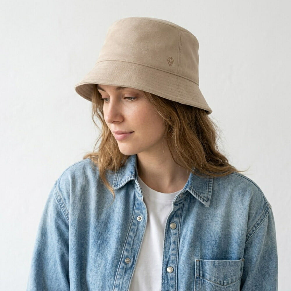 HELEN KAMINSKI ナチュラルベージュ シープスエード バケットハット HAT51514