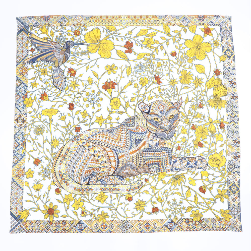 エルメス HERMES スカーフ カシシル140 ホワイト