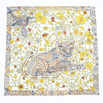 エルメス HERMES スカーフ カシシル140 ホワイト