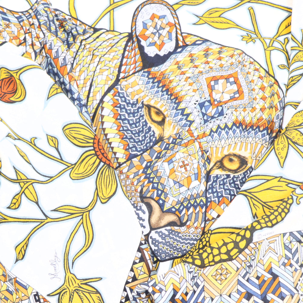 エルメス HERMES スカーフ カシシル140 ホワイト