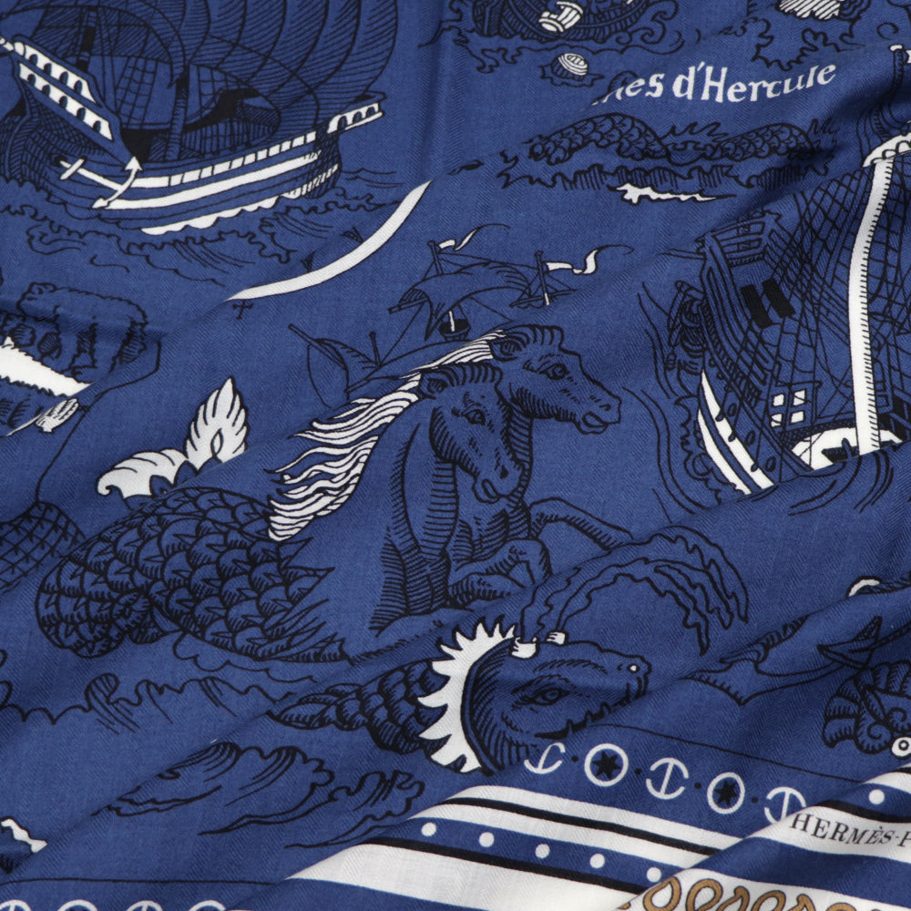 エルメス HERMES スカーフ カシシル140 マリンクレール
