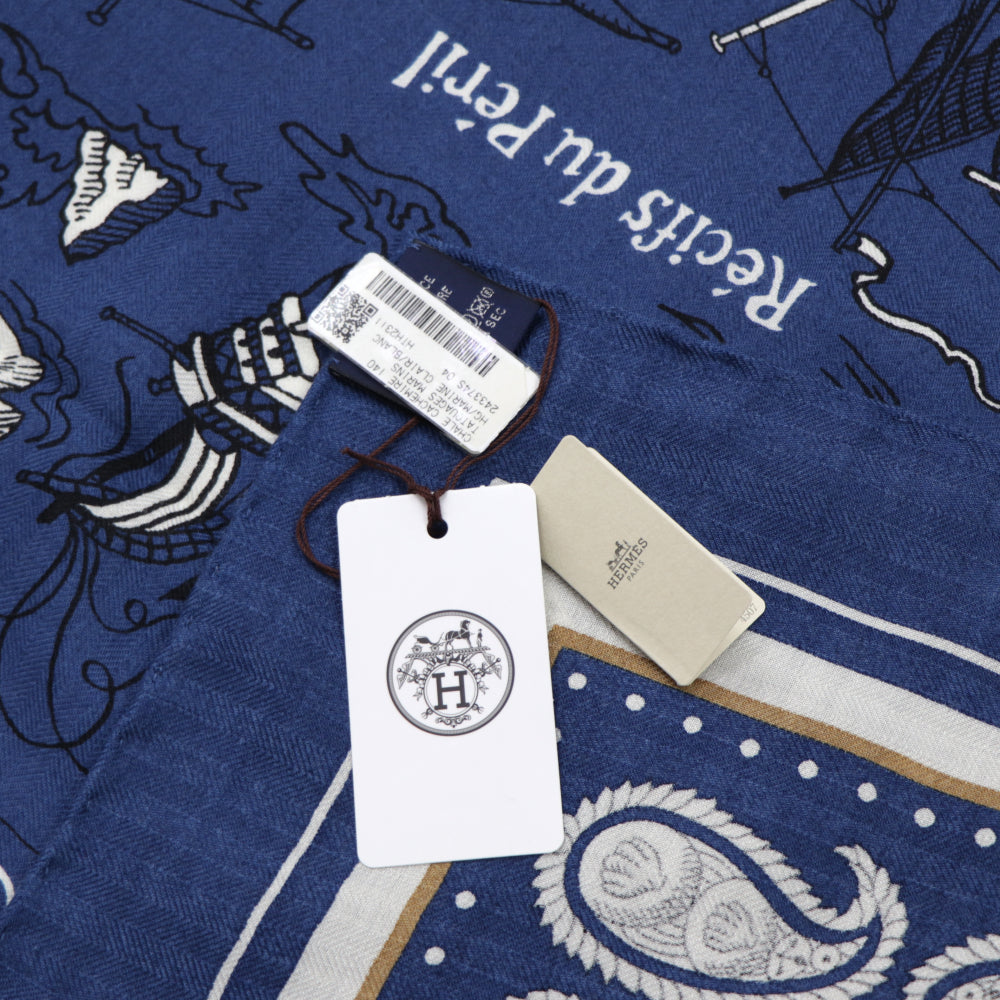 エルメス　HERMES スカーフ　マリン柄 楽天市場】【20%OFF】 エルメス ツイリー ド レ ブックル ブロデリー