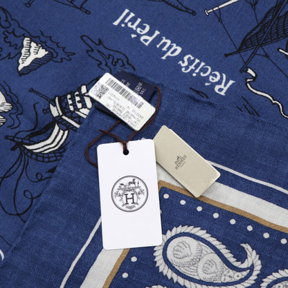 エルメス HERMES スカーフ カシシル140 マリンクレール