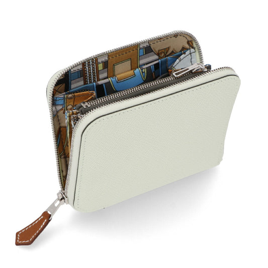 エルメス HERMES 財布 二つ折り財布 小銭入れ付き シルクインコンパクト レディース ヴェールフィズ ヴェールユッカ カードケース エプソン W刻印