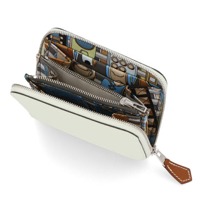 エルメス HERMES 財布 二つ折り財布 小銭入れ付き シルクインコンパクト レディース ヴェールフィズ ヴェールユッカ カードケース エプソン W刻印