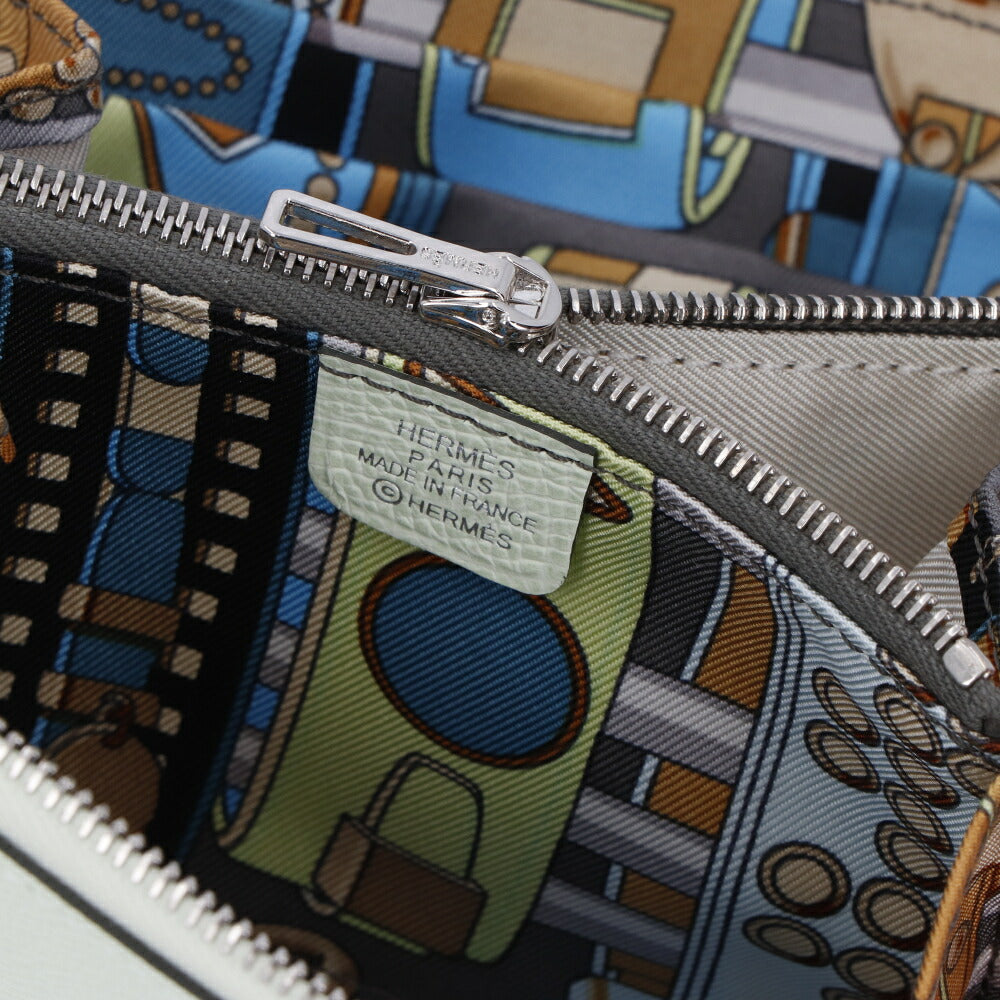 HERMES シルクインコンパクト 財布 ヴェールフィズ