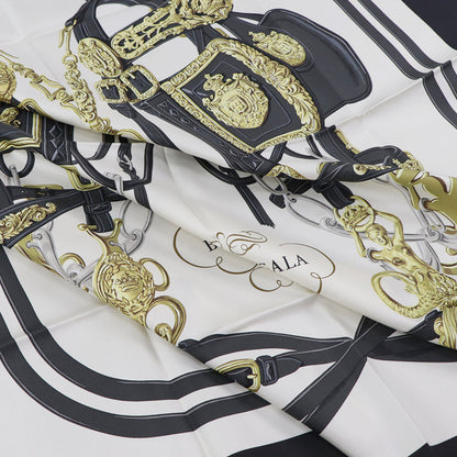 HERMES カレ90 ブラック ブリッド・ドゥ・ガラ