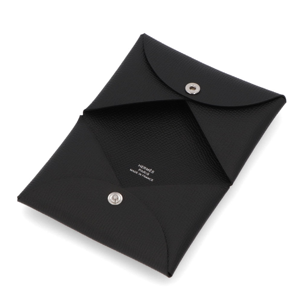 HERMES カルヴィ カードケース ブラック エプソン