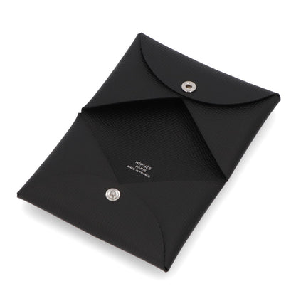 HERMES カルヴィ カードケース ブラック エプソン