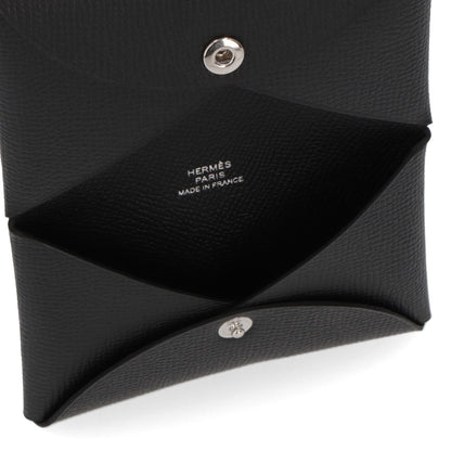 HERMES カルヴィ カードケース ブラック エプソン