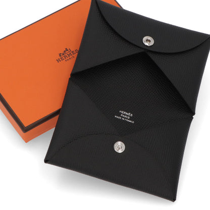HERMES カルヴィ カードケース ブラック エプソン