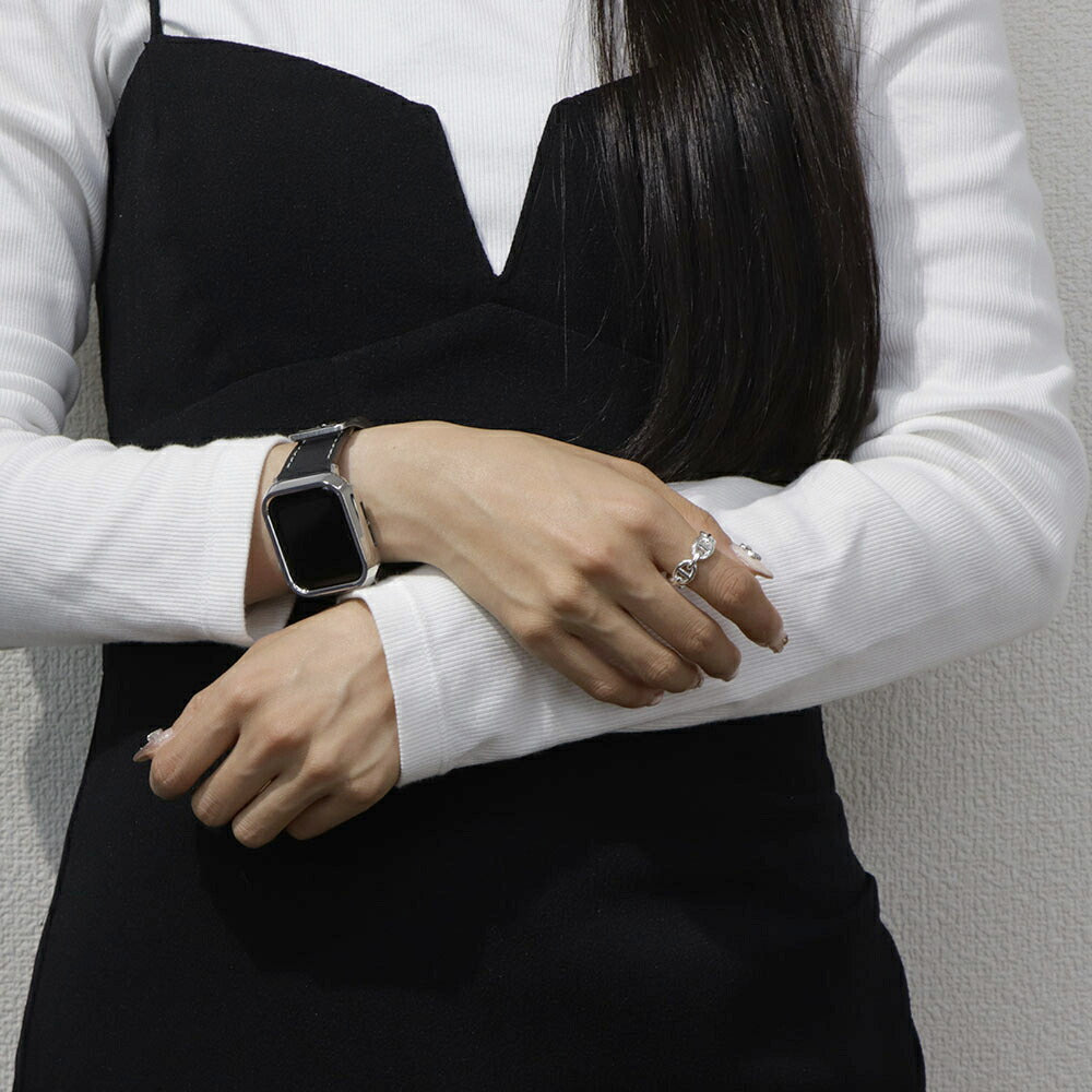 HERMES アンシェネリング PM ユニセックス シルバー