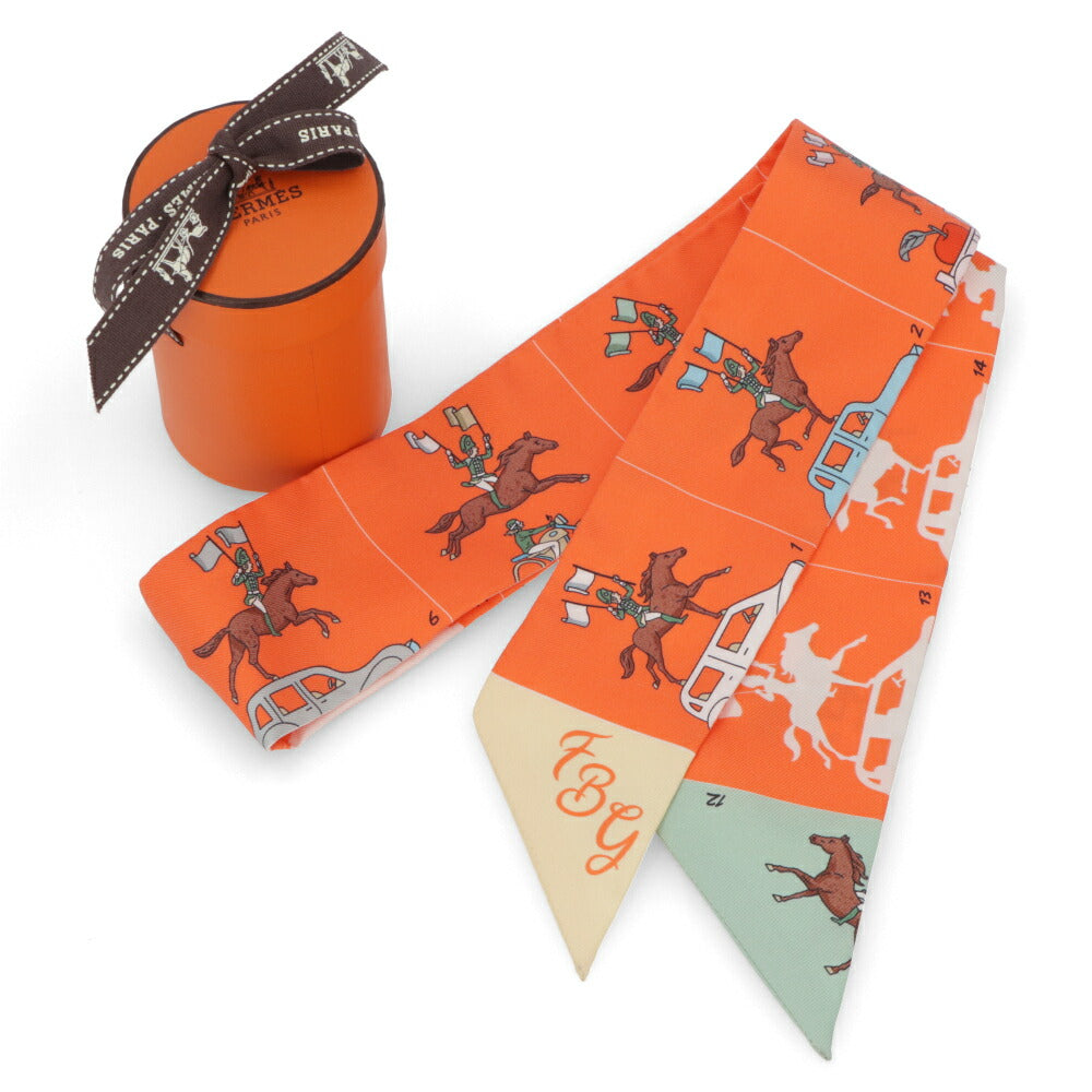 HERMES ツイリー HERMES PARADE コーラル