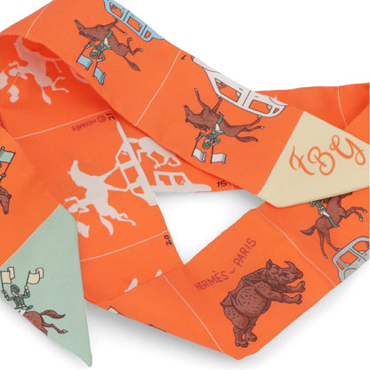 HERMES ツイリー HERMES PARADE コーラル