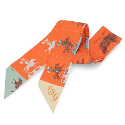 HERMES ツイリー HERMES PARADE コーラル