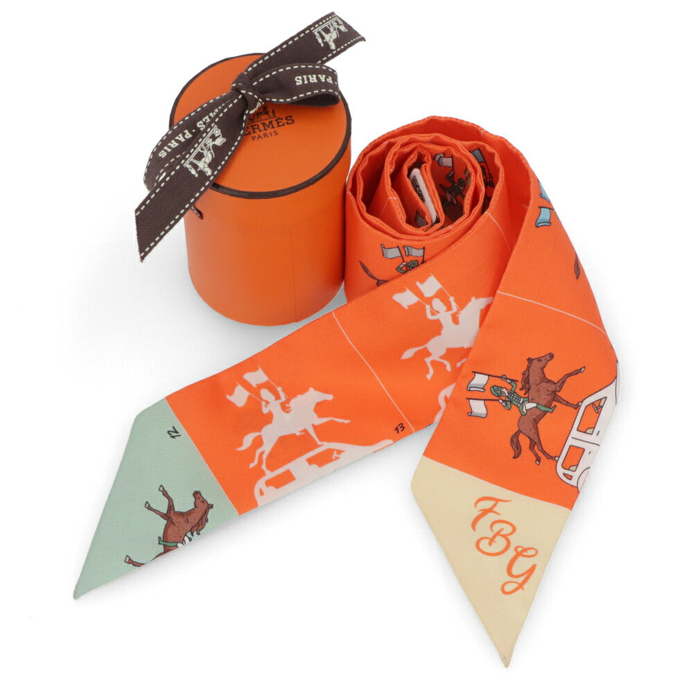 HERMES ツイリー HERMES PARADE コーラル