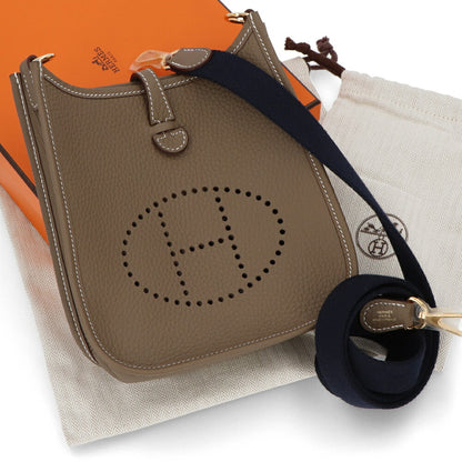 エルメス エヴリンTPM エトゥープ インディゴ ゴールド金具