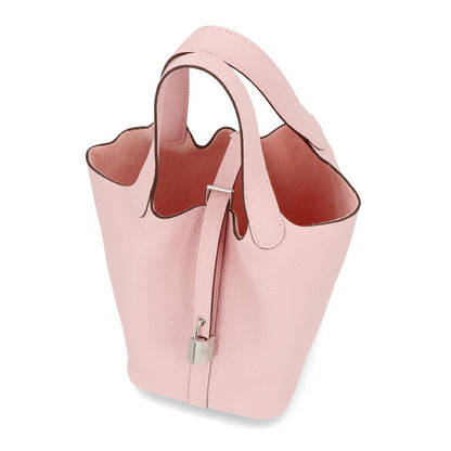 HERMES ピコタンロックPM ローズサクラ シルバー金具