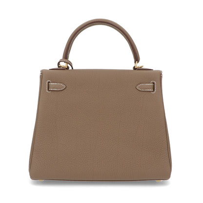 HERMES ケリー25 エトゥープ ゴールド金具 トゴ