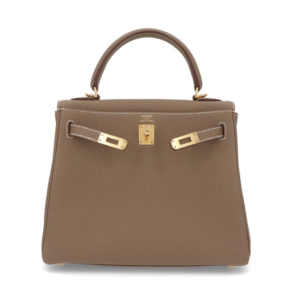 HERMES ケリー25 エトゥープ ゴールド金具 トゴ