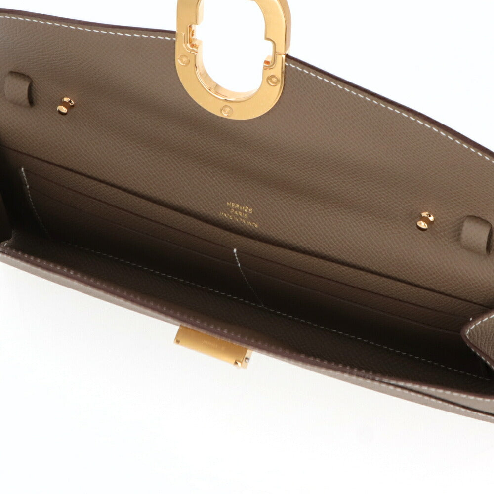 HERMES エルメス レディース バッグ シェーヌダンクル トゥーゴー グレー系 ゴールド金具 エトゥープ ヴォーエプソン B刻印