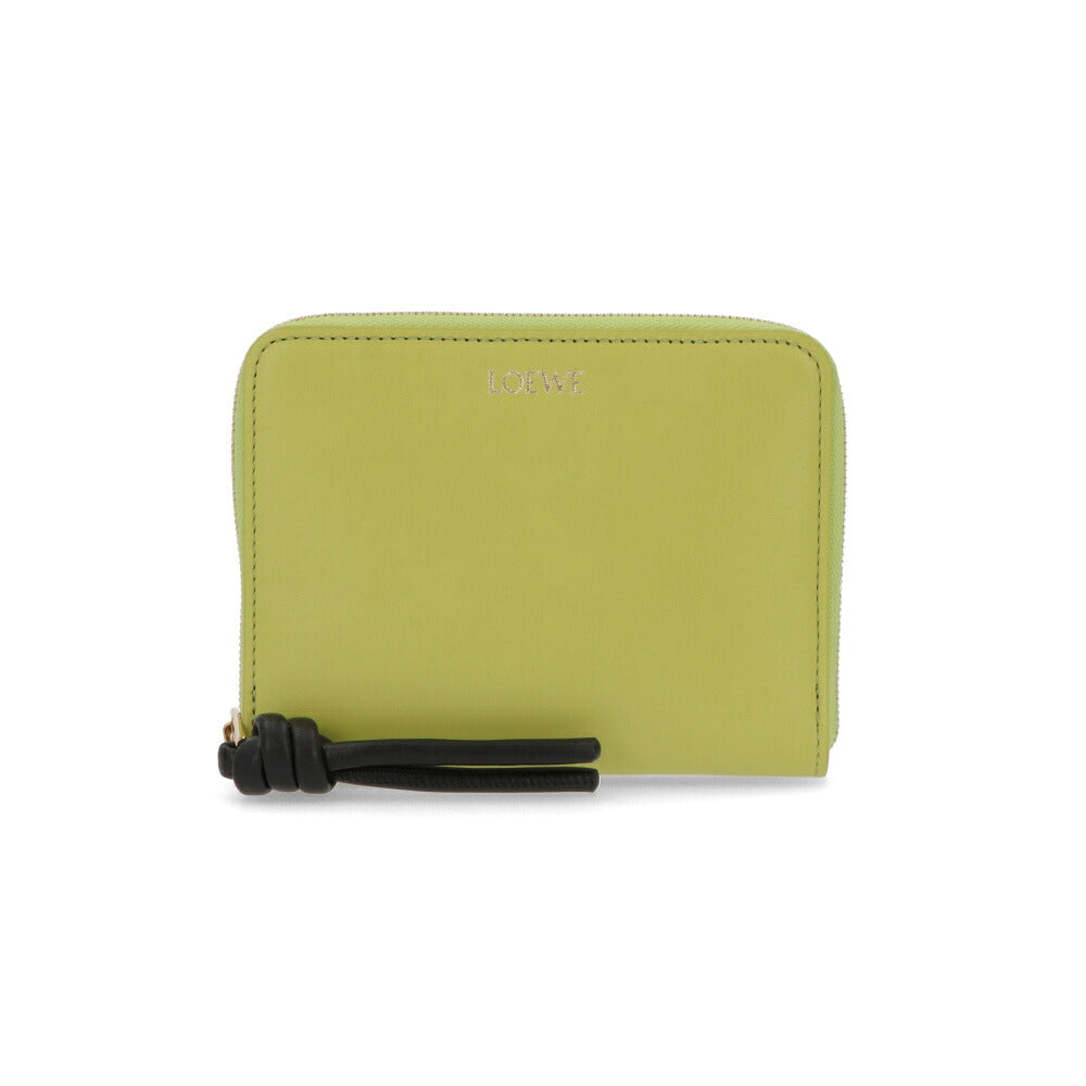 LOEWE ロエベ レディース 財布 二つ折り財布 ライトグリーン×ブラック ブラック×オレンジ バイカラー ミニ財布 ロゴ 小銭入れ付き CEM1CWZX01