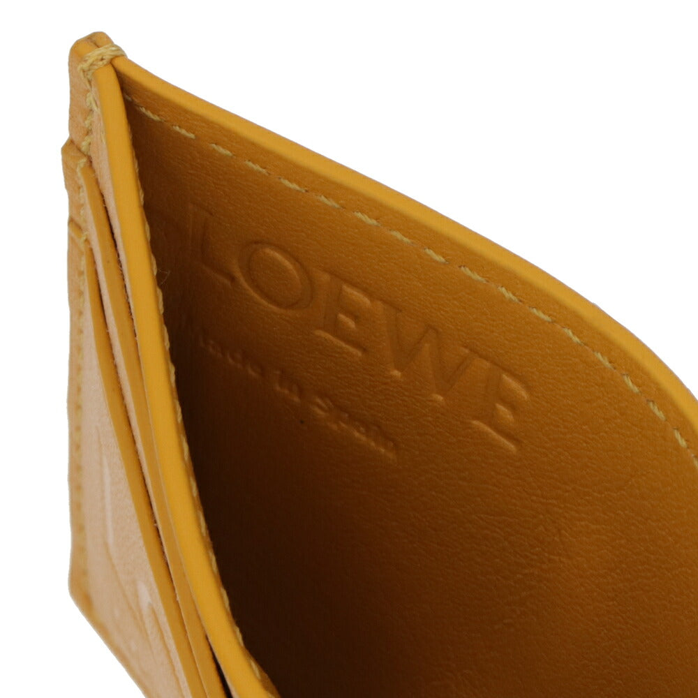 LOEWE ロエベ レディース 雑貨 カードケース EMBOSSED PLAIN イエロー系 定期入れ パスケース ロゴ CLE0322X01